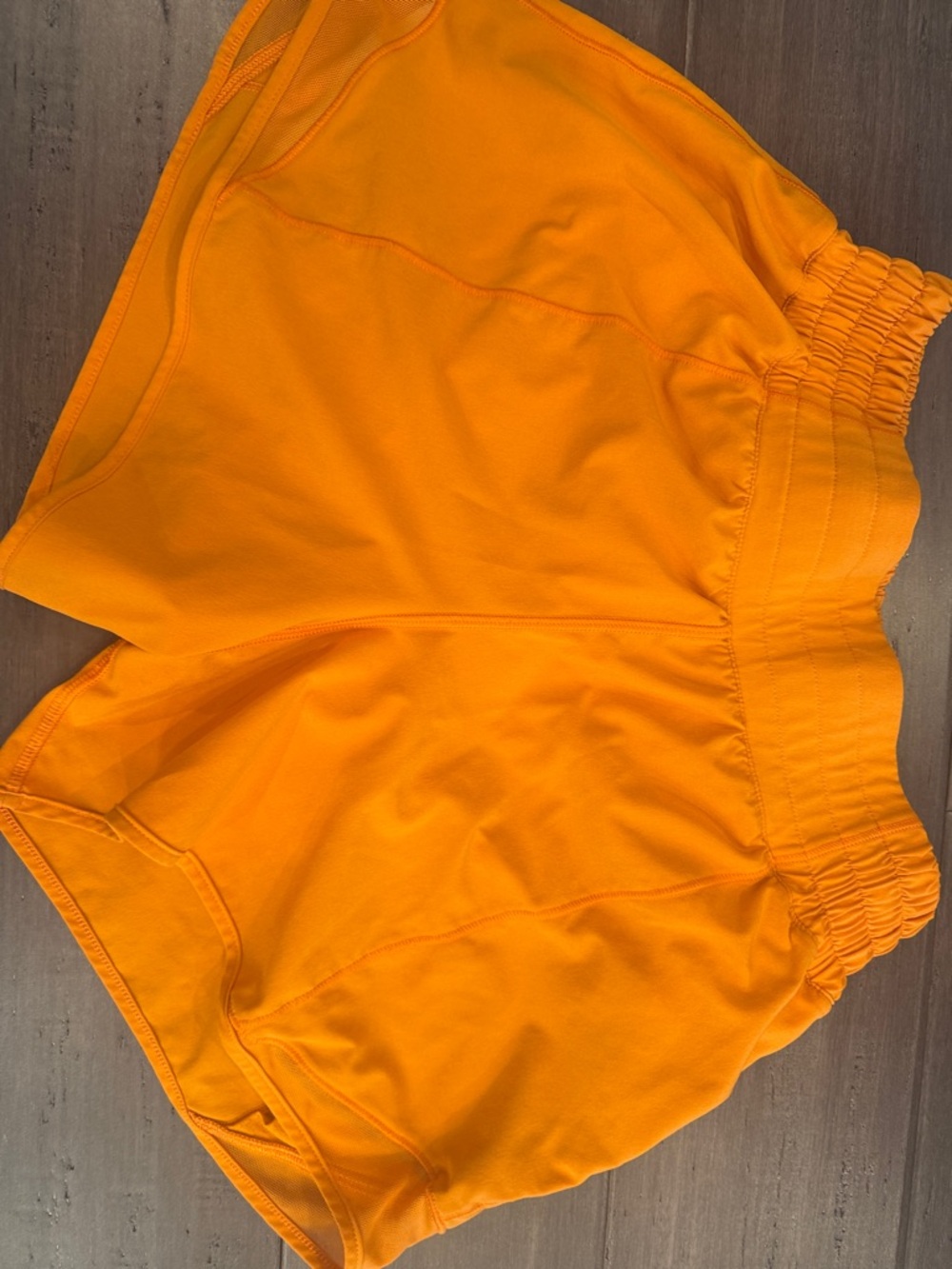 lululemon athletica Orange Athletic Shorts - Elastic Waist